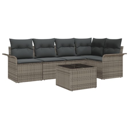 Conjunto de Sofá de 5 Piezas de Jardín con Cojines Ratán Poliéster Negro de , Sofás de exterior - Ref: Foro24-3345369, Precio...