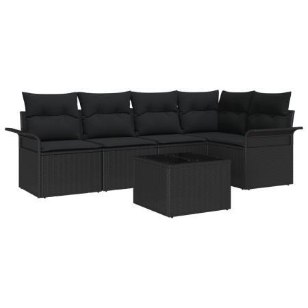 Conjunto de sofá de jardín de 6 piezas con cojines Beige Poliratán | Foro24.es | Tu tienda online para hogar, jardín y más Foro24.es