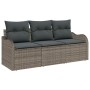 Set de Sofá de Jardín de 3 Piezas  con Cojines Gris de Ratán Poli | Foro24.es | Tu tienda online para hogar, jardín y más Foro24.es