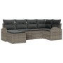 Conjunto de Sofá de Jardín de 6 Piezas con Cojines Gris Poliratán de , Sofás de exterior - Ref: Foro24-3346109, Precio: 379,7...