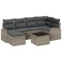 Juego de Sofá de Jardín de 6 Piezas con Cojines de Rattan Poliéster Negro de , Sofás de exterior - Ref: Foro24-3346119, Preci...