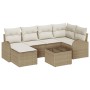 Conjunto de 7 Piezas de Sofá de Jardín con Cojines Marrón Poliratán de , Sofás de exterior - Ref: Foro24-3346121, Precio: 457...