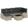 Conjunto de Sofá de Jardín de 7 Piezas con Cojines Gris de Ratán Sintético de , Sofás de exterior - Ref: Foro24-3346122, Prec...