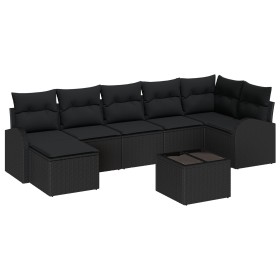 Set de Sofás de Jardín de 8 Piezas con Cojines Beige de Ratán de , Sofás de exterior - Ref: Foro24-3346143, Precio: 497,83 €,...