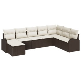 Juego de Sofá de Jardín de 8 Piezas con Cojines Marrón Poliéster de , Sofás de exterior - Ref: Foro24-3346158, Precio: 519,96...