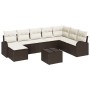Conjunto de sofá de jardín de 8 piezas con cojines gris de polirratán de , Sofás de exterior - Ref: Foro24-3346168, Precio: 5...