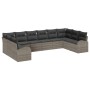 Juego de Sofá de Jardín de 10 Piezas con Cojines Gris Ratán Versátil de , Sofás de exterior - Ref: Foro24-3346219, Precio: 61...