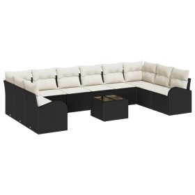 Conjunto de sofá de jardín de 10 piezas con cojines de ratán polipropileno marrón de , Sofás de exterior - Ref: Foro24-334622...