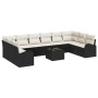 Conjunto de sofá de jardín de 10 piezas con cojines de ratán polipropileno marrón de , Sofás de exterior - Ref: Foro24-334622...