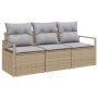 Conjunto de Sofá de Jardín  de 3 Piezas con Cojines Beige Poliratán, Sofá de Jardín  de 2 Plazas con Cojines Beige Poliratán | Foro24.es | Tu tienda online para hogar, jardín y más Foro24.es