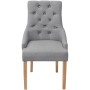 Sillas de comedor 4 unidades tela gris claro en Sillas de comedor | Comprar online en Foru.es