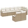 Juego de Sofá de Jardín de 8 Piezas con Cojines Beige Ratán Modular,  Sofá de Jardín de 2 Plazas con Cojines Beige Ratán Modular | Foro24.es | Tu tienda online para hogar, jardín y más Foro24.es