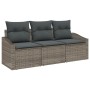 Conjunto de Sofá de Jardín de 3 Piezas con Cojines Gris Poliratán | Foro24.es | Tu tienda online para hogar, jardín y más Foro24.es