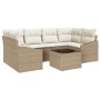 Juego de sofá de 7 piezas con cojines Beige Ratán Sintético de , Sofás de exterior - Ref: Foro24-3346621, Precio: 480,90 €, D...