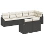 Set de Sofá de Jardín de 8 Piezas con Cojines de Poliratán Negro de , Sofás de exterior - Ref: Foro24-3346767, Precio: 526,34...