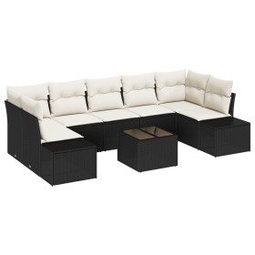 Conjunto de Sofá de Jardín de 8 Piezas con Cojines Negro Poliratán de , Sofás de exterior - Ref: Foro24-3346977, Precio: 505,...