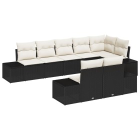 Juego de Sofás de Jardín de 8 Piezas con Cojines Negro Poliratán de , Sofás de exterior - Ref: Foro24-3347107, Precio: 569,11...