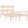 Cama para personas mayores con cabecero madera maciza 140x200cm de vidaXL, Camas y somieres - Ref: Foro24-3195351, Precio: 14...