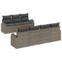 Conjunto de Sofá de Jardín de 8 Piezas con Cojines Gris Poliratán Acacia de , Sofás de exterior - Ref: Foro24-3347538, Precio...