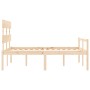Cama para personas mayores con cabecero madera maciza 140x200cm de vidaXL, Camas y somieres - Ref: Foro24-3195351, Precio: 14...