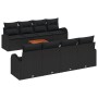Juego de Sofás de Jardín de 9 Piezas con Cojines Negro Poliratán Acacia de , Sofás de exterior - Ref: Foro24-3347555, Precio:...
