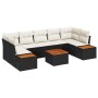 Conjunto de Sofás de Jardín de 8 Piezas con Cojines Negro Poliratán Acacia de , Sofás de exterior - Ref: Foro24-3348043, Prec...