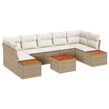 Juego de Sofás de Jardín de 8 piezas con Cojines Beige de Poliratán de , Sofás de exterior - Ref: Foro24-3348047, Precio: 574...