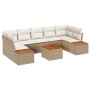Juego de Sofás de Jardín de 8 piezas con Cojines Beige de Poliratán de , Sofás de exterior - Ref: Foro24-3348047, Precio: 574...