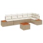 Juego de Sofá de Jardín de 7 Piezas con Cojines Beige de Poliratán de , Sofás de exterior - Ref: Foro24-3348102, Precio: 488,...