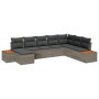 Conjunto de Sofá de 8 Piezas con Cojines Gris Ratán Poli Acacia de , Sofás de exterior - Ref: Foro24-3348145, Precio: 529,98 ...