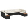 Conjunto de Sofá de Jardín de 10 Piezas con Cojines Negro Poliratán Acacia de , Sofás de exterior - Ref: Foro24-3348173, Prec...