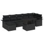 Conjunto de Sofá de Jardín de 8 Piezas con Cojines Negro Poliratán | Foro24.es | Tu tienda online para hogar, jardín y más Foro24.es