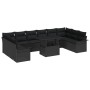 Set de Sofá de Jardín de 11 Piezas con Cojines Negro Ratán de , Sofás de exterior - Ref: Foro24-3348359, Precio: 757,19 €, De...