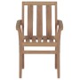Sillas de jardín apilables 4 uds madera maciza teca con cojines de vidaXL, Sillas de jardín - Ref: Foro24-3073398, Precio: 51...