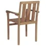 Sillas de jardín apilables 4 uds madera maciza teca con cojines de vidaXL, Sillas de jardín - Ref: Foro24-3073398, Precio: 50...
