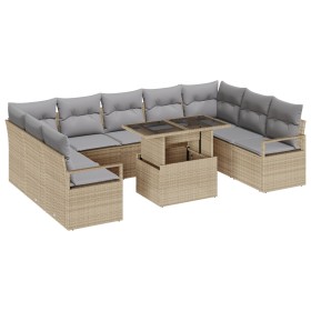 Comprar Juego de sofá de jardín de 10 piezas con