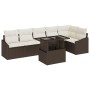 Set de sofá de jardín de 7 piezas con cojines marrón poliratán de , Sofás de exterior - Ref: Foro24-3349014, Precio: 523,01 €...