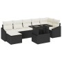 Set de Sofás de Jardín de 8 Piezas con Cojines de Ratán Sintético Negro de , Sofás de exterior - Ref: Foro24-3349043, Precio:...