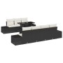Juego de sofá de 8 piezas para jardín con cojines de poliratán negro de , Sofás de exterior - Ref: Foro24-3349123, Precio: 61...