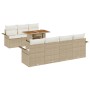 Conjunto de sofá de jardín de 8 piezas con cojines beige de ratán de , Sofás de exterior - Ref: Foro24-3349294, Precio: 598,2...