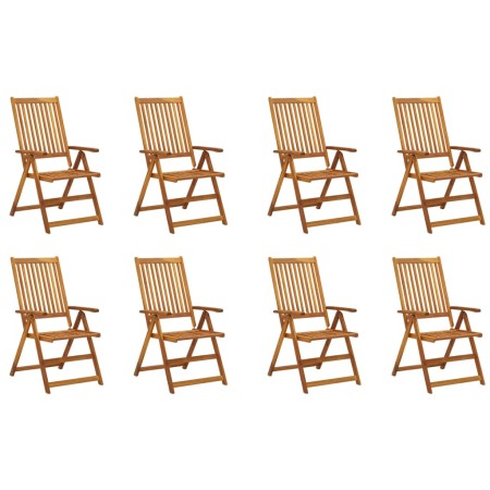 Sillas de jardín plegables 8 uds madera macizo de acacia de vidaXL, Sillas de jardín - Ref: Foro24-3075053, Precio: 532,02 €,...