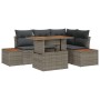Conjunto de Comedor Jardín de 5 Piezas con Cojines Gris Ratán de Poliéster Acacia de , Sofás de exterior - Ref: Foro24-335006...