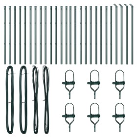 Postes de cerca 26 pcs Verde Ø32 mm 100 cm Acero galvanizado de , Postes de cerca - Ref: Foro24-3350113, Precio: 130,14 €, De...