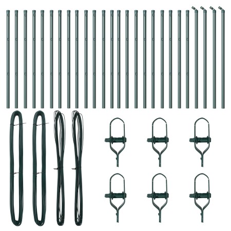 Postes de cerca 26 pcs Verde Ø32 mm 100 cm Acero galvanizado de , Postes de cerca - Ref: Foro24-3350113, Precio: 130,14 €, De...