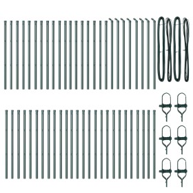Comprar posts de cerca 52 pcs Verde Ø32 mm 100 cm