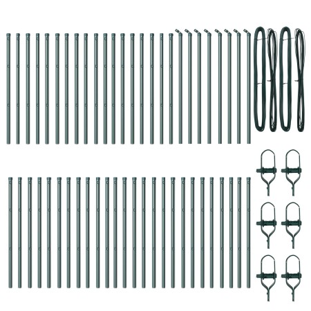 posts de cerca  52 pcs Verde Ø32 mm 100 cm Acero Galvanizado | Foro24.es | Tu tienda online para hogar, jardín y más Foro24.es