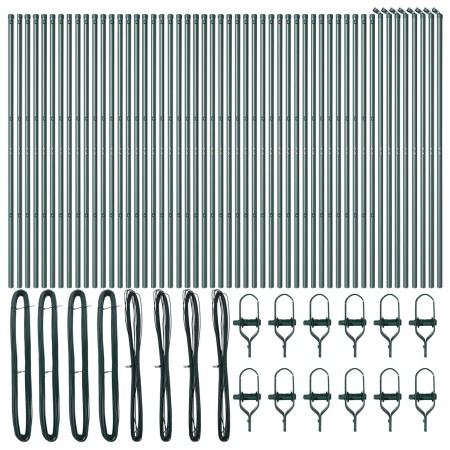 Poste de Cerca 52 pcs Verde Ø32 mm 170 cm Acero Galvanizado de , Postes de cerca - Ref: Foro24-3350120, Precio: 339,62 €, Des...