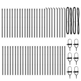 Poste para Cerca 52 pcs Gris Ø32 mm 80 cm Acero Galvanizado de , Postes de cerca - Ref: Foro24-3350128, Precio: 220,49 €, Des...