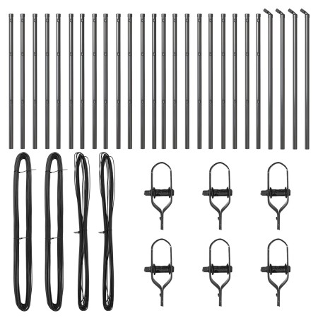 poste de cerca 26 piezas Gris Ø32 mm 100 cm Acero galvanizado de , Postes de cerca - Ref: Foro24-3350131, Precio: 132,75 €, D...