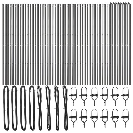 Poste para cercas 52 pcs Gris Ø32 mm 170 cm Acero Galvanizado de , Postes de cerca - Ref: Foro24-3350138, Precio: 389,24 €, D...